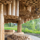 Xylem a gathering pavilion at the Tippet Rise Art Centre in Fishtail, Montana